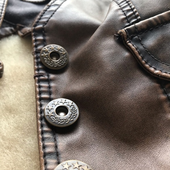 SOLD - American Eagle Faux leather vest - Picture 2 of 6